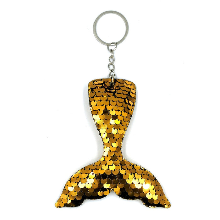 Wholesale Sequin Mermaid Tail Keychain JDC-KC-QiShi002 Keychains 奇释 gold / Wholesale Jewelry JoyasDeChina Joyas De China