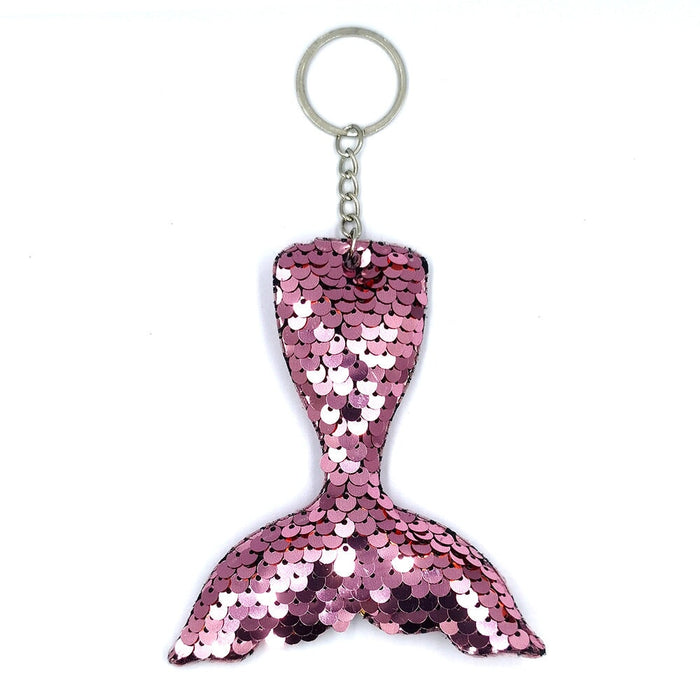 Wholesale Sequin Mermaid Tail Keychain JDC-KC-QiShi002 Keychains 奇释 pink3 / Wholesale Jewelry JoyasDeChina Joyas De China