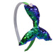 Wholesale Sequin Princess Kids Fish Tail Pearl Resin Fiber Headband (F)JDC-HD-Danzuo008 Headband 丹左 blue green Wholesale Jewelry JoyasDeChina Joyas De China