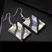 Wholesale shell material rectangular earrings JDC-ES-GSDB026 Earrings 丹比华比 Wholesale Jewelry JoyasDeChina Joyas De China