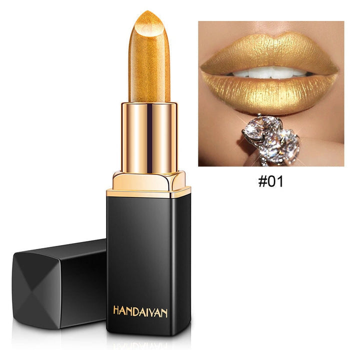 Wholesale shiny pearlescent discoloration warm lipstick JDC-MK-HDY005 lipstick 韩黛妍 1# Wholesale Jewelry JoyasDeChina Joyas De China
