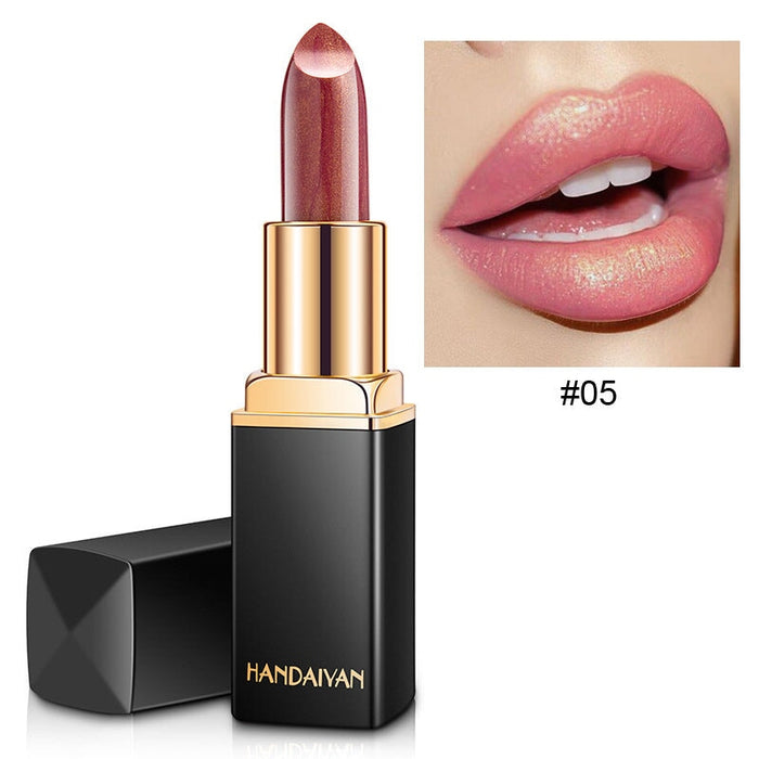 Wholesale shiny pearlescent discoloration warm lipstick JDC-MK-HDY005 lipstick 韩黛妍 5# Wholesale Jewelry JoyasDeChina Joyas De China