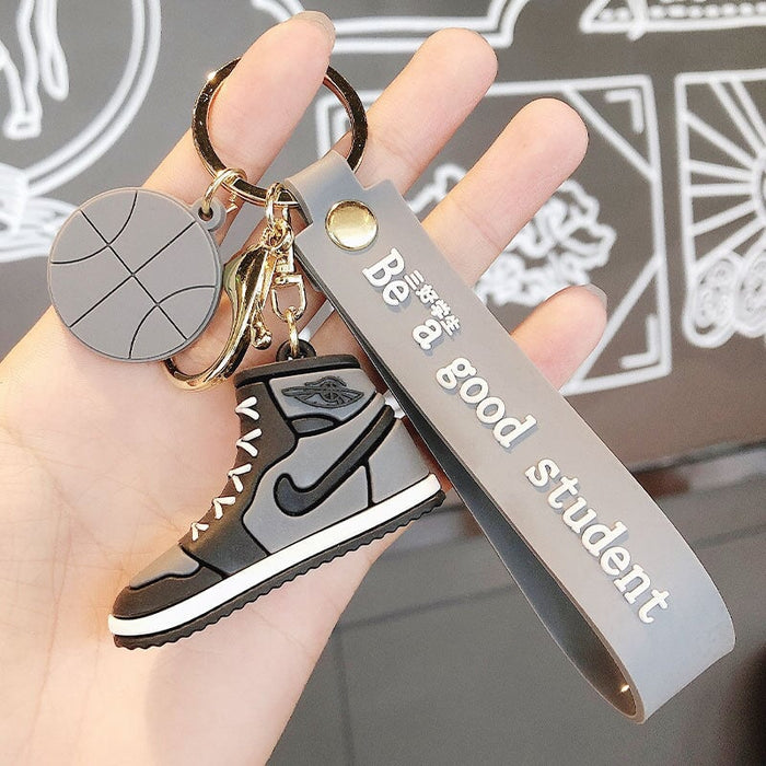 Wholesale Silicone Basketball Shoes Keychain JDC-KC-MeiZ002 Keychains 美庄 grey OPP bag Wholesale Jewelry JoyasDeChina Joyas De China