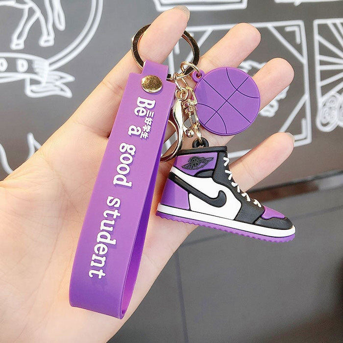 Wholesale Silicone Basketball Shoes Keychain JDC-KC-MeiZ002 Keychains 美庄 purple OPP bag Wholesale Jewelry JoyasDeChina Joyas De China