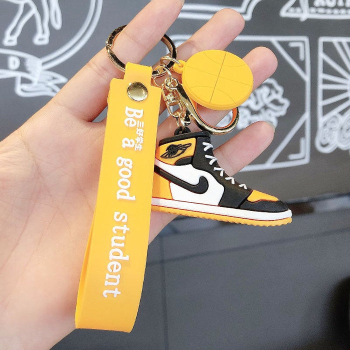 Wholesale Silicone Basketball Shoes Keychain JDC-KC-MeiZ002 Keychains 美庄 yellow OPP bag Wholesale Jewelry JoyasDeChina Joyas De China