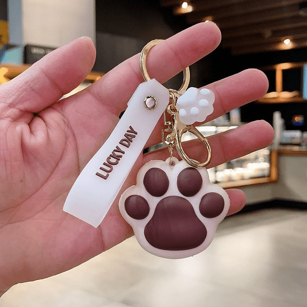 Wholesale silicone cat cat paw car keychains JDC-KC-Aolong004 Keychains 傲龙 Wholesale Jewelry JoyasDeChina Joyas De China