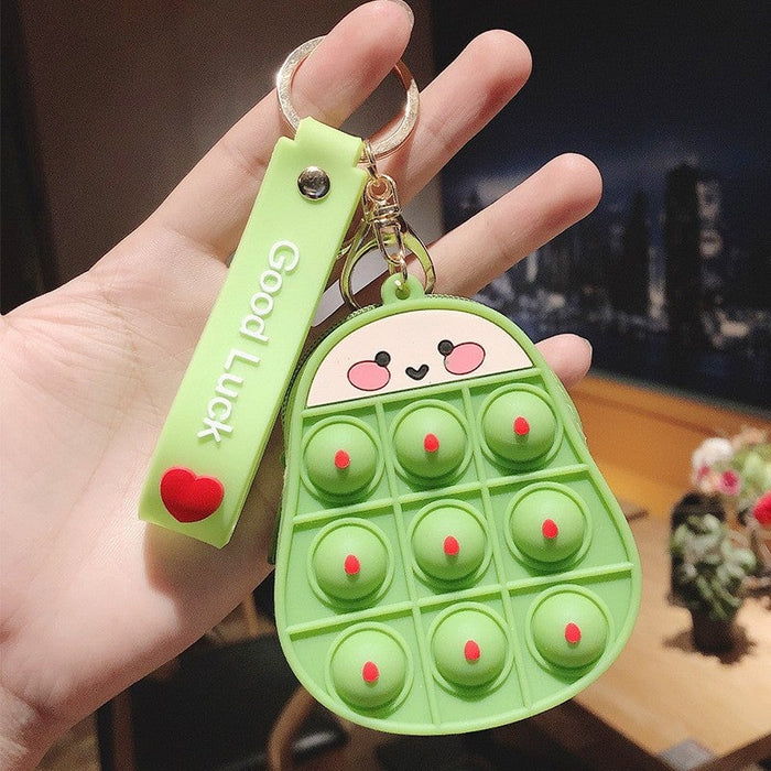 Wholesale Silicone Decompression Coin Purse Keychain JDC-KC-FeiRun020 Keychains 飞润 Wholesale Jewelry JoyasDeChina Joyas De China