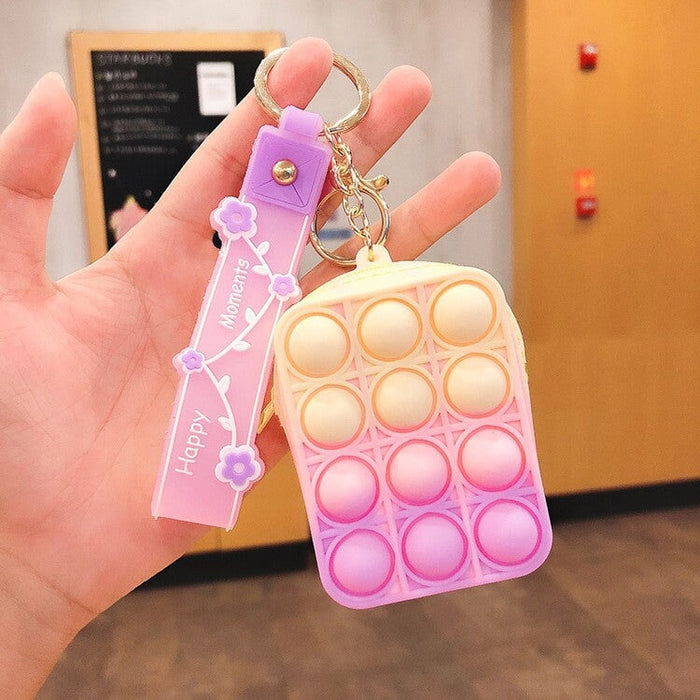 Wholesale Silicone Decompression Coin Purse Keychain JDC-KC-FeiRun020 Keychains 飞润 Wholesale Jewelry JoyasDeChina Joyas De China