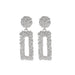 Wholesale Silver Geometric Frosted Rectangle Earrings JDC-ES-D612 Earrings 晴雯 02 white K11168 Wholesale Jewelry JoyasDeChina Joyas De China
