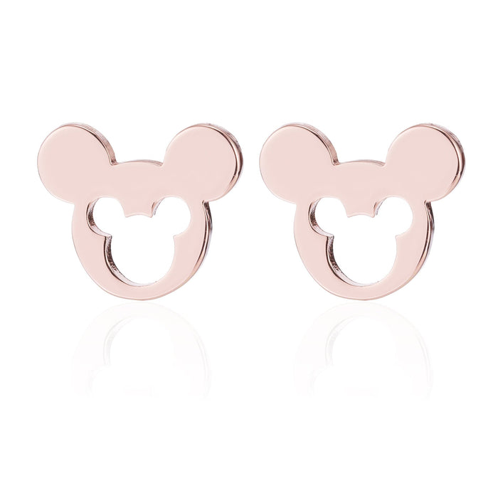 Wholesale Silver (M)Stainless Steel Stud Earrings （F）JDC-ES-SS004 Earrings 双硕 31 rose color Wholesale Jewelry JoyasDeChina Joyas De China