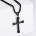 Wholesale silver stainless steel cross necklace JDC-NE-Aimi007 Necklaces 爱米萝 Black [without chain] Wholesale Jewelry JoyasDeChina Joyas De China