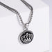 Wholesale silver stainless steel crown necklace JDC-NE-Aimi005 Necklaces 爱米萝 1 [No Chain] Wholesale Jewelry JoyasDeChina Joyas De China