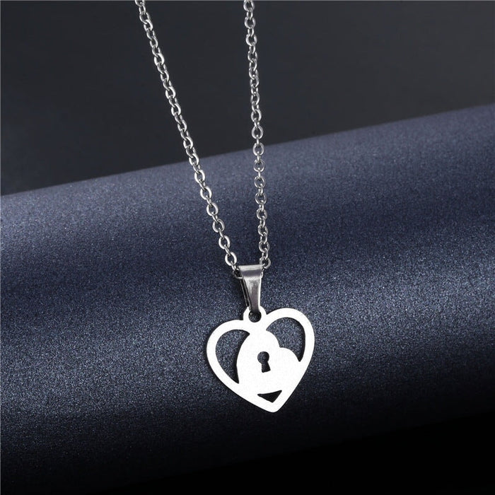 Wholesale silver stainless steel necklace JDC-NE-MINGM001 Necklace 敏萌 XL241 Wholesale Jewelry JoyasDeChina Joyas De China