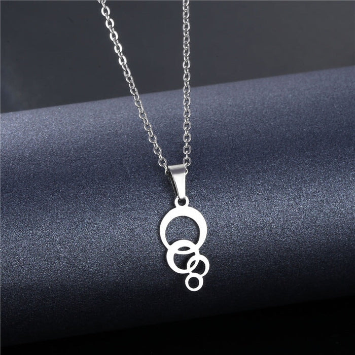 Wholesale silver stainless steel necklace JDC-NE-MINGM001 Necklace 敏萌 XL242 Wholesale Jewelry JoyasDeChina Joyas De China