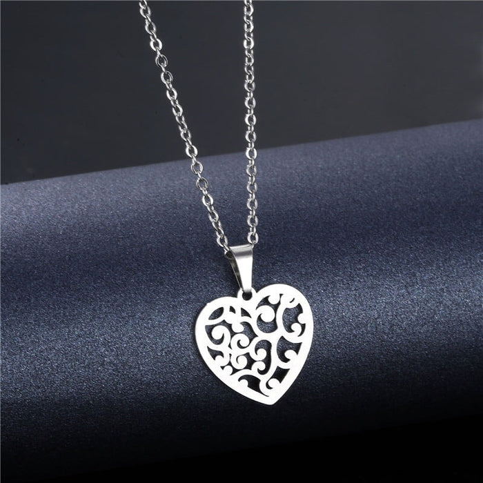 Wholesale silver stainless steel necklace JDC-NE-MINGM001 Necklace 敏萌 XL244 Wholesale Jewelry JoyasDeChina Joyas De China