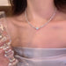 Wholesale Silver Very Fine Necklace Double-layer Fine Flash Stacked Collarbone Chain Women's Necklace Accessories Necklaces JoyasDeChina X1212 Silver Wholesale Jewelry JoyasDeChina Joyas De China