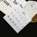 Wholesale Simple Alloy Pearl Rhinestone Round Earrings Set JDC-ES-Yizhong004 Earrings 怡众 01 Wholesale Jewelry JoyasDeChina Joyas De China