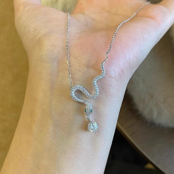 Wholesale simple atmosphere titanium steel non-fading titanium steel necklace with diamond necklace Necklaces JoyasDeChina Wholesale Jewelry JoyasDeChina Joyas De China