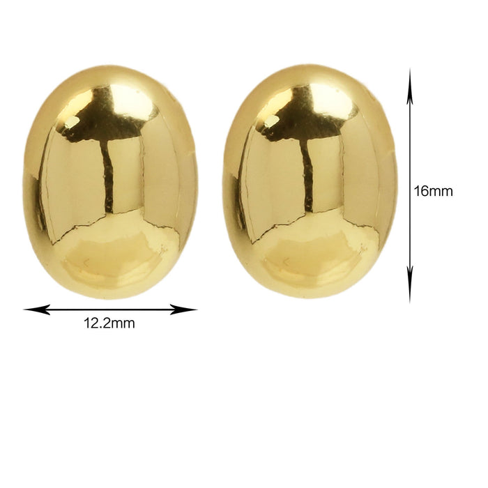 Wholesale simple new 18K gold white gold earrings trendy oval earrings Earrings JoyasDeChina Wholesale Jewelry JoyasDeChina Joyas De China