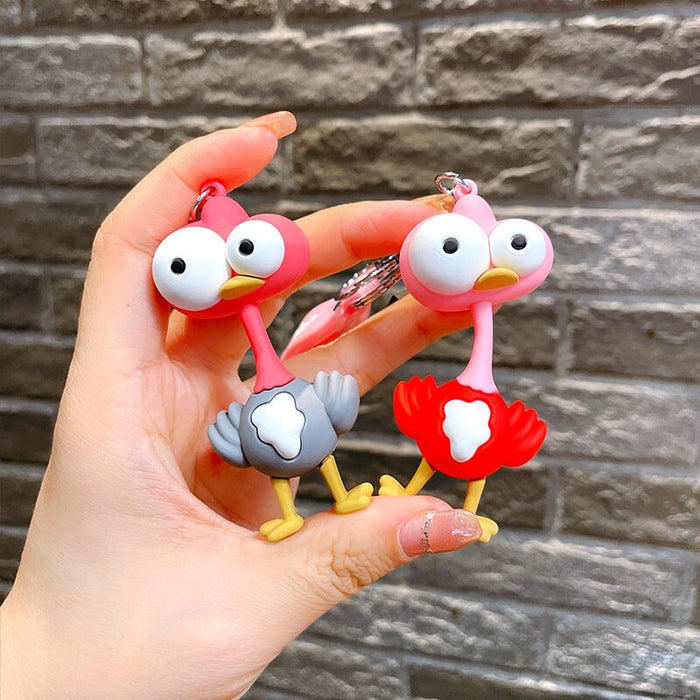Wholesale Simulation Flamingo Keychain Pendant Cartoon Cute Personality School Bag Hanging Chain Keychains JoyasDeChina Wholesale Jewelry JoyasDeChina Joyas De China