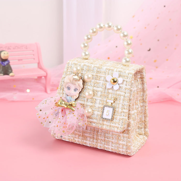 Wholesale small fragrance cross-body pearl carry-on children's bag JDC-SD-HY082 Shoulder bag 昊颜 Rice apricot Wholesale Jewelry JoyasDeChina Joyas De China