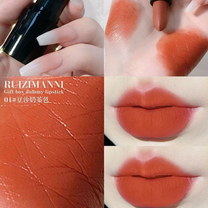 Wholesale small pepper chocolate velvet caramel color matte matte lipstick JDC-MK-Minf004 lipstick 闵妃 01 Wholesale Jewelry JoyasDeChina Joyas De China