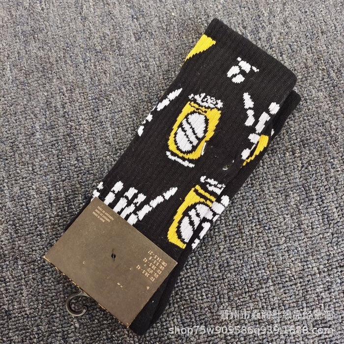 Wholesale socks medium tube long men's towel bottom by graffiti cotton sports socks skateboard socks Socks JoyasDeChina Color 17 All yards Wholesale Jewelry JoyasDeChina Joyas De China