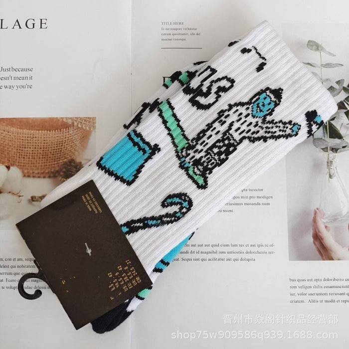 Wholesale socks medium tube long men's towel bottom by graffiti cotton sports socks skateboard socks Socks JoyasDeChina Color No. 20 All yards Wholesale Jewelry JoyasDeChina Joyas De China