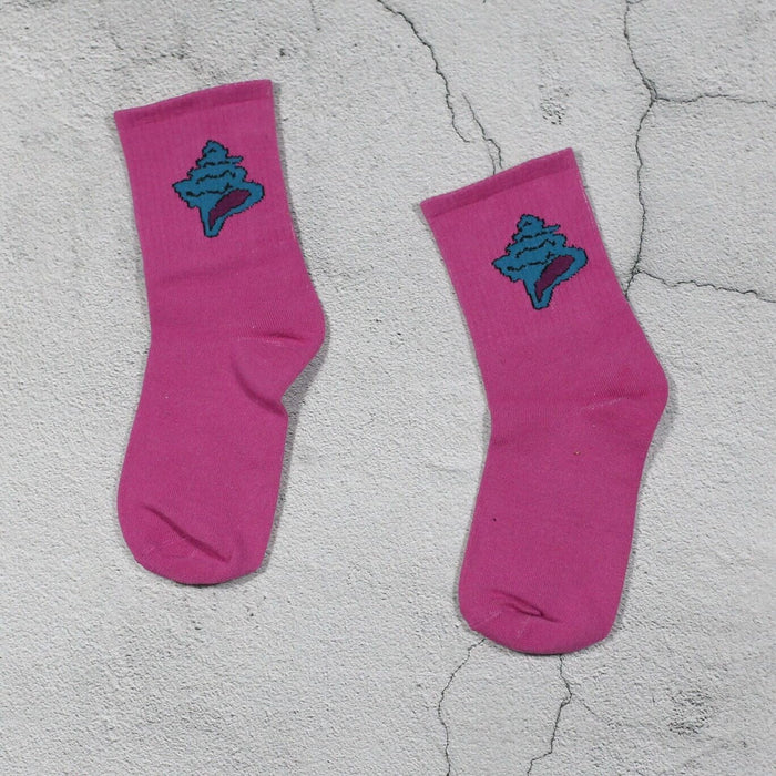 Wholesale Solid Color Socks Female Couple Running Sports Socks Socks Men's Mid-barrel Long Socks Socks JoyasDeChina Long conch Wholesale Jewelry JoyasDeChina Joyas De China