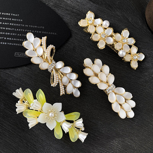 Wholesale Spring Clip Back Head Cat's Eye Hair Clip Rhinestone Half Tie Top Clip Alloy Hair Accessories Hair Clips JoyasDeChina Wholesale Jewelry JoyasDeChina Joyas De China