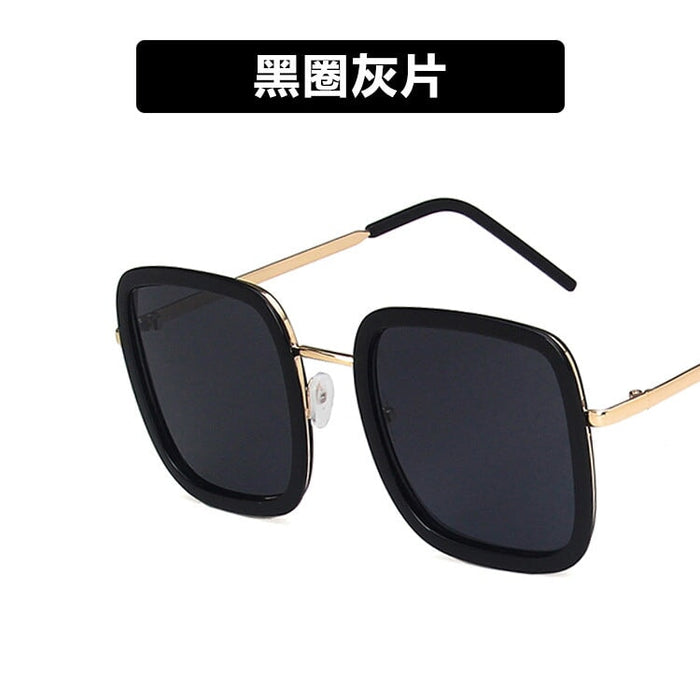 Wholesale Square Large Frame Resin Sunglasses JDC-SG-PLS013 Sunglasses 普琳丝 black / Wholesale Jewelry JoyasDeChina Joyas De China