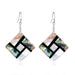 Wholesale square shell earrings JDC-ES-GSDB019 Earrings 丹比华比 Wholesale Jewelry JoyasDeChina Joyas De China