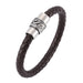 Wholesale Stainless Steel Braided Leather Cord Bracelet JDC-BT-RShen035 Bracelet 日盛 Wholesale Jewelry JoyasDeChina Joyas De China