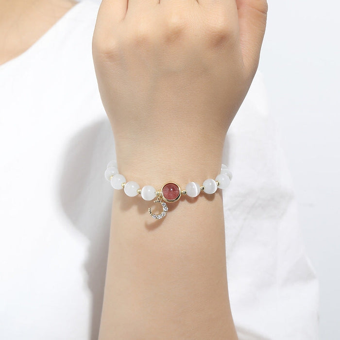 Wholesale Strawberry Crystal White Moonlight Bracelet JDC-BT-Weiy007 Bracelet 唯逸 Wholesale Jewelry JoyasDeChina Joyas De China