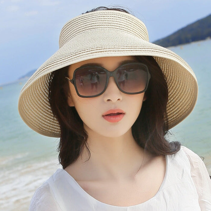 Wholesale Summer Women Cotton Sunscreen Beach Hat Outdoor Foldable Straw Hat JDC-FH-Qiuj006 Fashionhat 秋婕 Wholesale Jewelry JoyasDeChina Joyas De China