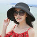 Wholesale Summer Women Cotton Sunscreen Beach Hat Outdoor Foldable Straw Hat JDC-FH-Qiuj006 Fashionhat 秋婕 Wholesale Jewelry JoyasDeChina Joyas De China