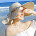 Wholesale Summer Women Cotton Sunscreen Beach Hat Outdoor Foldable Straw Hat JDC-FH-Qiuj008 Fashionhat 秋婕 beige M(56-58cm) Wholesale Jewelry JoyasDeChina Joyas De China