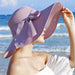 Wholesale Summer Women Cotton Sunscreen Beach Hat Outdoor Foldable Straw Hat JDC-FH-Qiuj008 Fashionhat 秋婕 light purple M(56-58cm) Wholesale Jewelry JoyasDeChina Joyas De China
