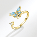 Wholesale Swivel Ring Blue Rhinestone Marquise Butterfly Ring JDC-RS-YZM079 Rings 伊之美 Wholesale Jewelry JoyasDeChina Joyas De China