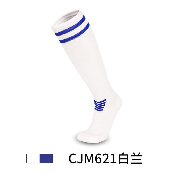 Wholesale Tall Football Socks Polyester High Elastic Silk Sports Socks JDC-SK-LingTu005 Sock 领途 white blue S(28-33) Wholesale Jewelry JoyasDeChina Joyas De China