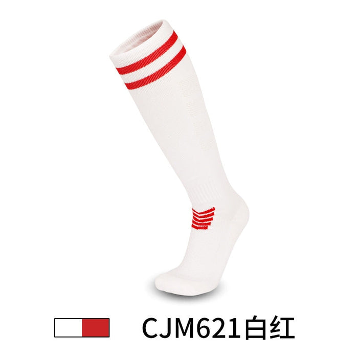 Wholesale Tall Football Socks Polyester High Elastic Silk Sports Socks JDC-SK-LingTu005 Sock 领途 white red S(28-33) Wholesale Jewelry JoyasDeChina Joyas De China