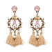 Wholesale tassel alloy earrings JDC-ES-LIUM012 Earrings 榴芒 Wholesale Jewelry JoyasDeChina Joyas De China