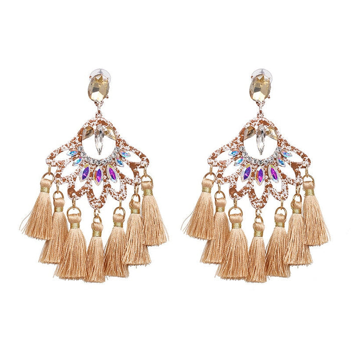 Wholesale tassel resin earrings JDC-ES-LIUM009 Earrings 榴芒 Wholesale Jewelry JoyasDeChina Joyas De China