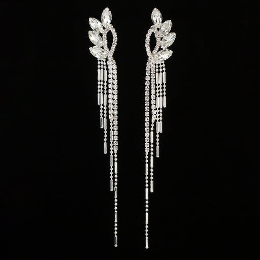 Wholesale Tassel Rhinestone Earrings JDC-ES-ZHONGW024 Earrings 众薇 Wholesale Jewelry JoyasDeChina Joyas De China