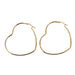 Wholesale Titanium Steel 18k Gold Plated Polished Large Heart Shape Earrings JDC-ES-Aimi001 Earrings 爱米 gold Wholesale Jewelry JoyasDeChina Joyas De China