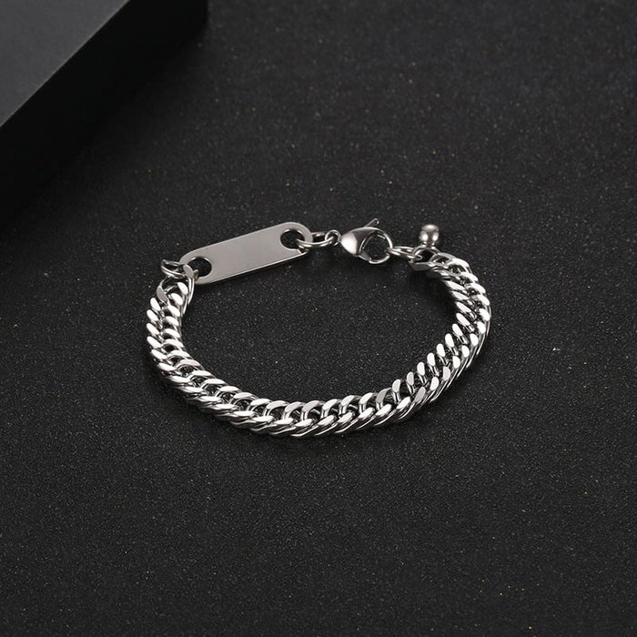 Wholesale Titanium Steel Cuban Chain Bracelet JDC-BT-Yixin006 Bracelet 壹芯 Wholesale Jewelry JoyasDeChina Joyas De China