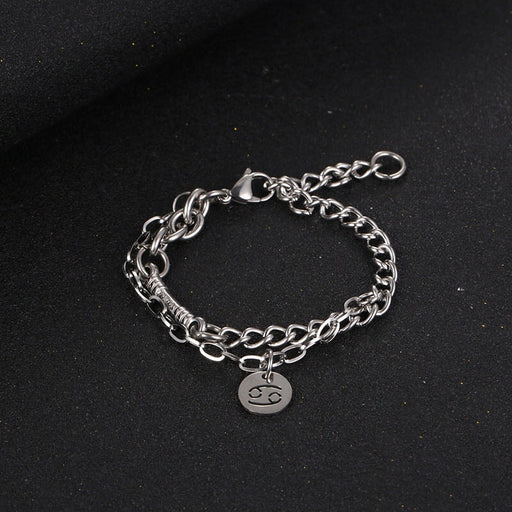 Wholesale Titanium Steel Double Layered Bracelet JDC-BT-Yixin007 Bracelet 壹芯 17CM Wholesale Jewelry JoyasDeChina Joyas De China