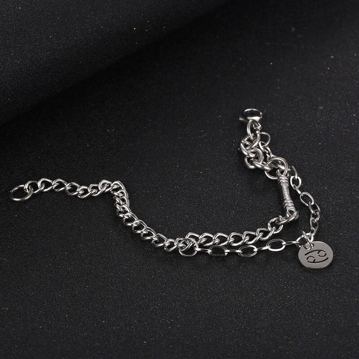 Wholesale Titanium Steel Double Layered Bracelet JDC-BT-Yixin007 Bracelet 壹芯 Wholesale Jewelry JoyasDeChina Joyas De China