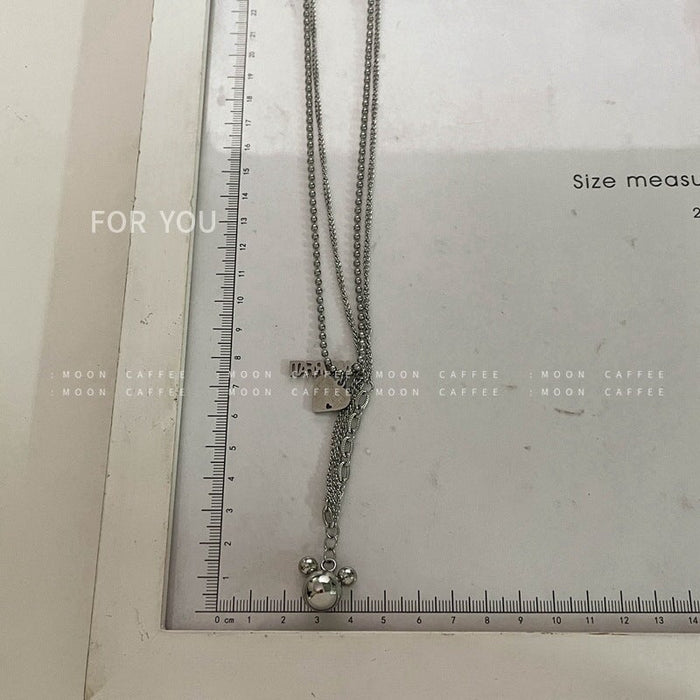 Wholesale Titanium Steel Love Letter Necklace （F）JDC-NE-Jiaj001 necklaces 嘉静 Titanium steel necklace Wholesale Jewelry JoyasDeChina Joyas De China