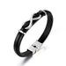 Wholesale Titanium Steel Men's Leather Bracelet JDC-BT-Yixin002 Bracelet 壹芯 Wholesale Jewelry JoyasDeChina Joyas De China